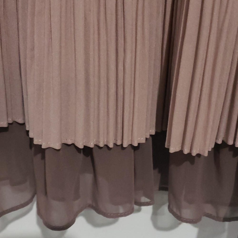 A'reve by Anthropology Crean/Taupe Dress Sz M - Picture 4 of 5